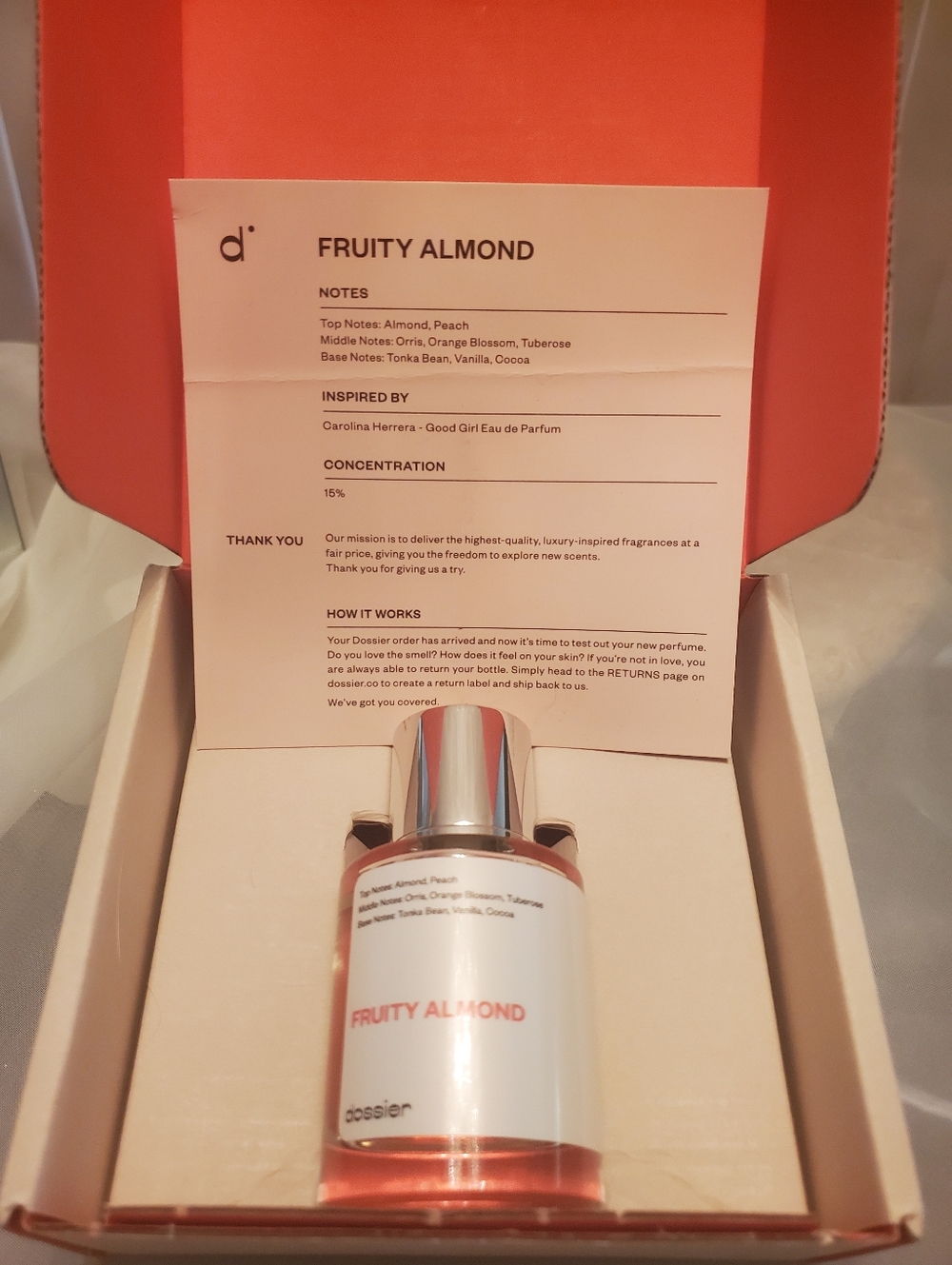 💐DOSSIER "FRUITY ALMOND"  NEW IN BOX